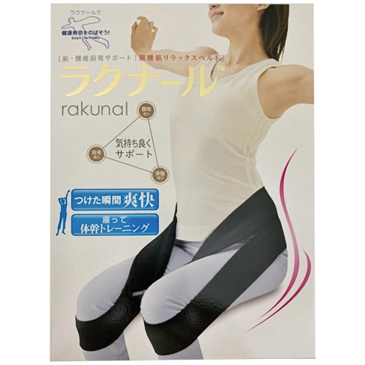 腰痛の方、必見！   ラクナール新品 腸腰筋リラックスベルト ラクナール（腰ベルト・骨盤ベルト・姿勢矯正