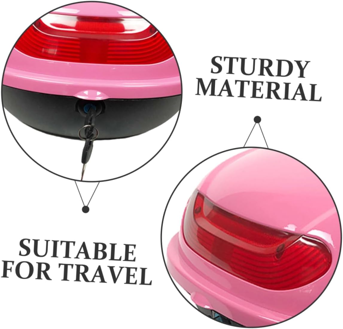 1Set Motorcycle Top Case Durable Material Rear Tail Box with Backrest Versatile Storage for Tools and Items Sturdy Design for Performance Fits