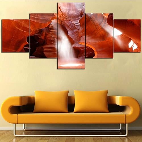 Vista 214 de Paisaje de 5 piezas pintura sobre lienzo