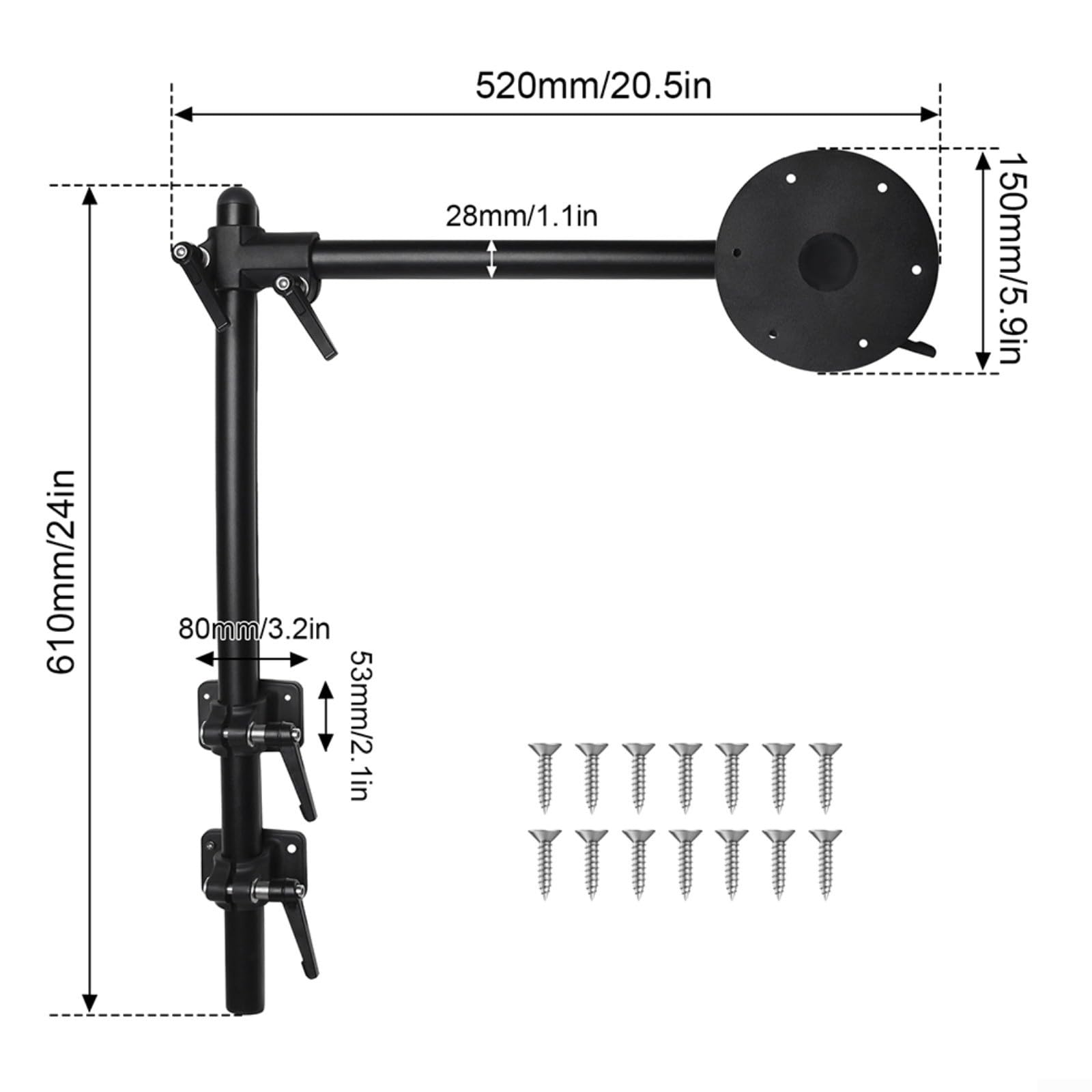 Upgrade RV Tischbein, 360 Grad drehbares Tischbeinsystem, verstellbare Halterung für Wohnmobil, Reise, Anhänger, Boot, verstellbare Höhe Basisrahmen