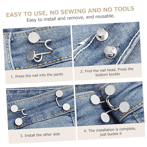 Clips réglables pour ajustement du pantalon trop grand sans couture de jean - 5