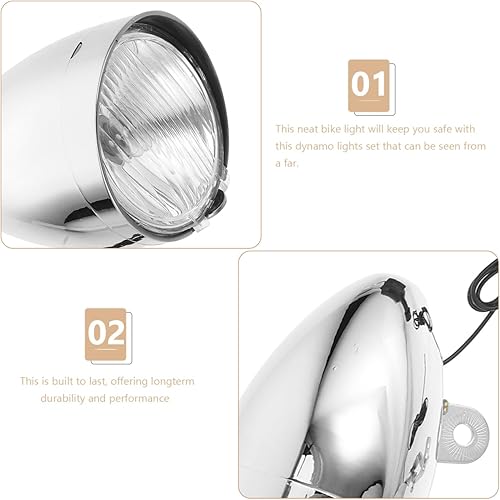 Miniatura 8 de Dynamo Light Bike Generador de luz universal para bicicleta modelo motorizado Kit de cola de faro de bicicleta