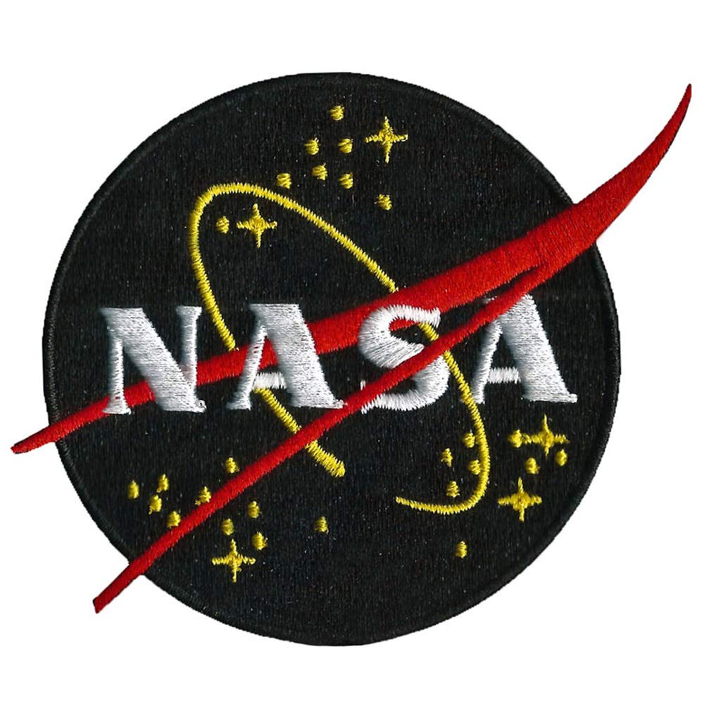 NASA Space Patch | Iron On | Sew On | Applique | Embroidered | DIY | Red and Black Edition