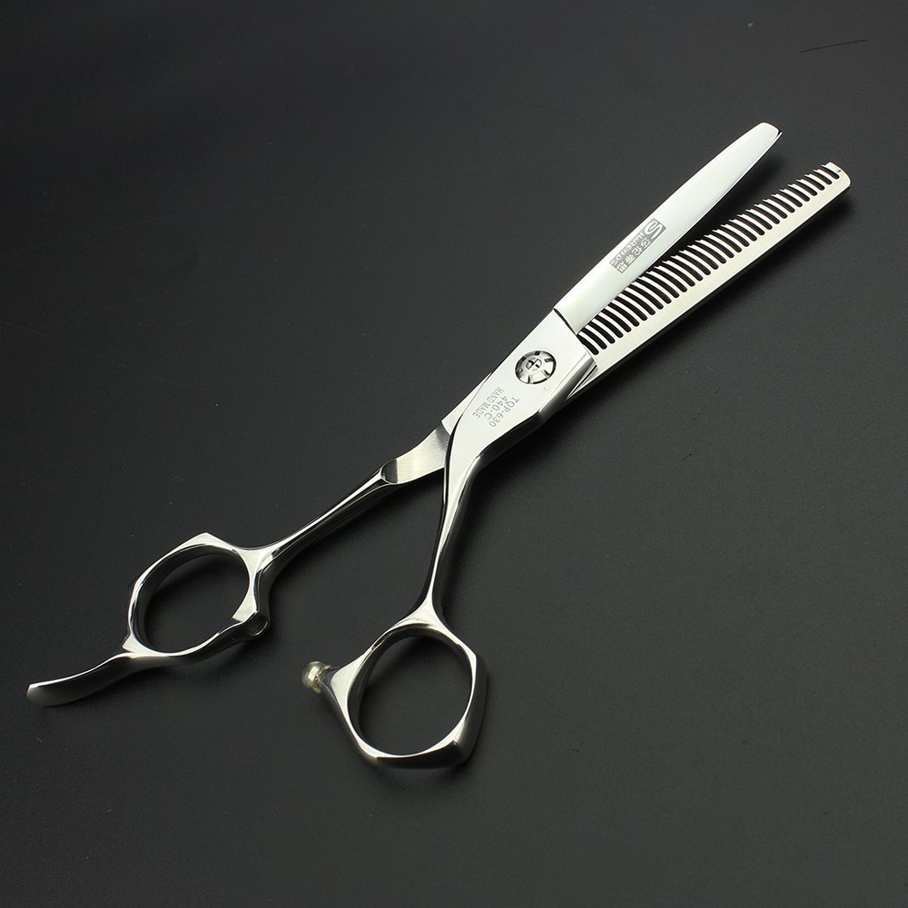 Giappone 440C Parrucchiere Studio Barber Styling Professionale Toolset Moda 6' Barber Forbici e Forbici Efficienti(6 pollici, 2 pezzi-C)