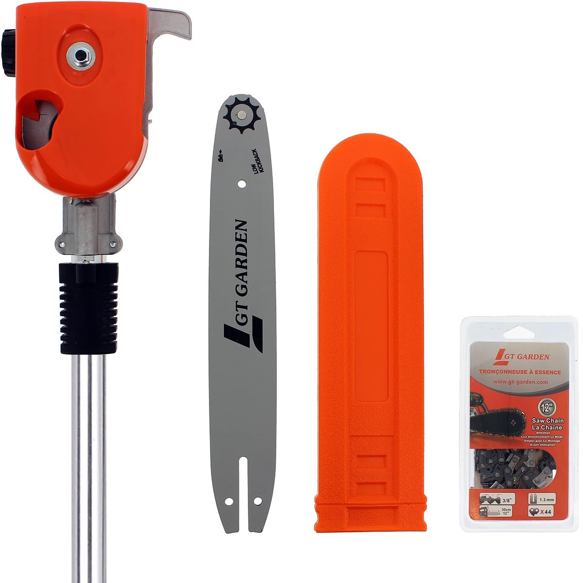 GT Garden Élément élagueuse pour Multifonction 4 en 1 et Outil sur Perche, tête orientable