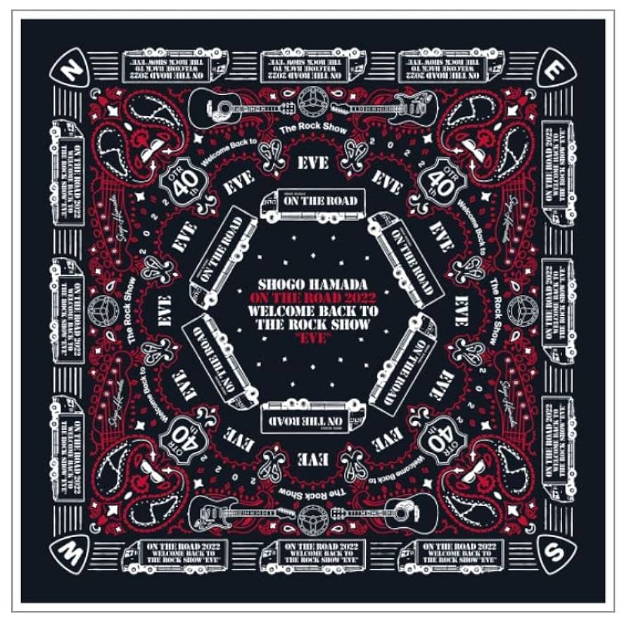 Amazon.co.jp: 浜田省吾 ON THE ROAD 2022グッズ バンダナ