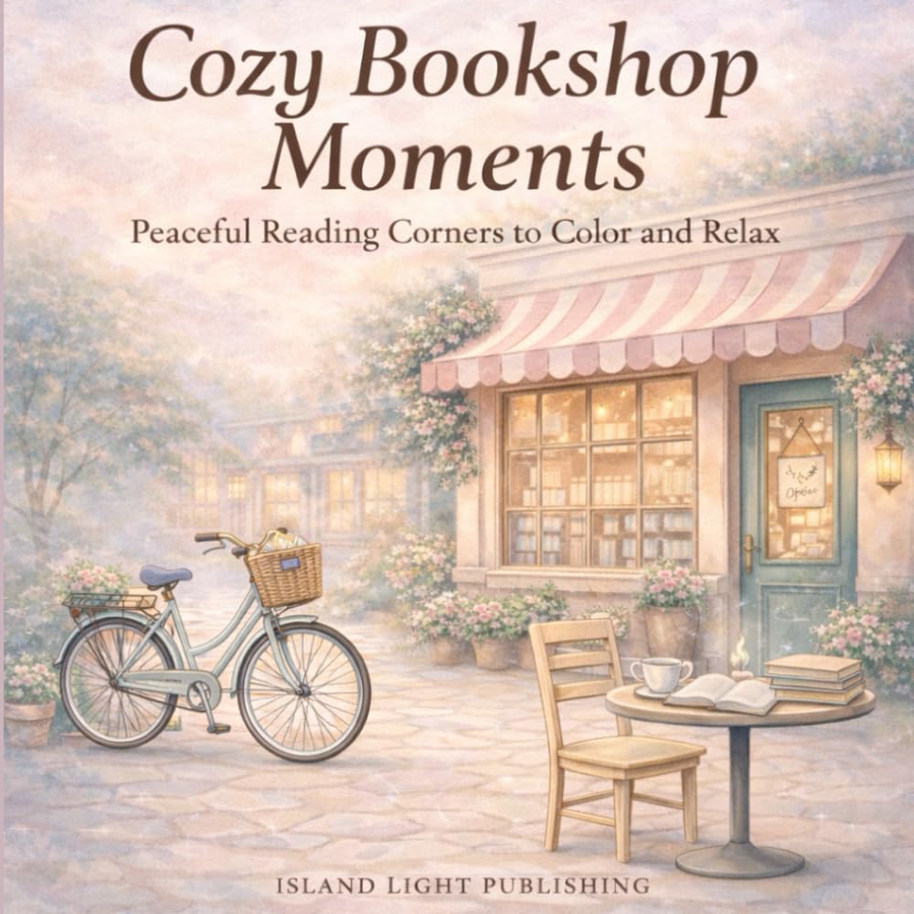 Cozy Bookshop Moments: Peaceful Reading Corners to Color and Relax