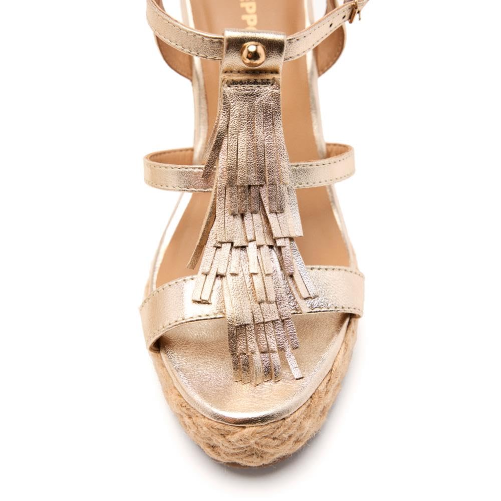 GIOSEPPO Sandalias CUÑA Piel Flecos ELDERON