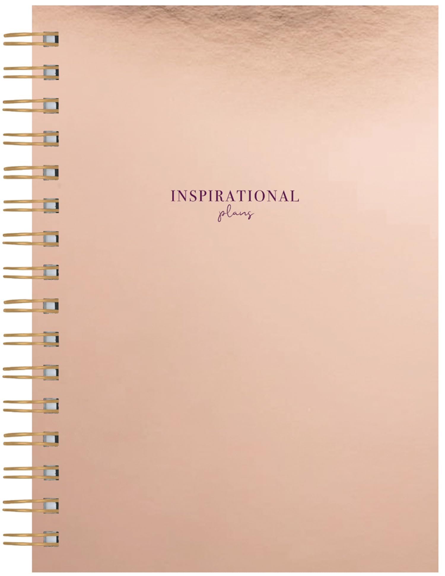 A5 Bullet Dotted Grid Planner 192 Pages Wiro Bound Rose Gold Inspirational Plans Hardback Cover