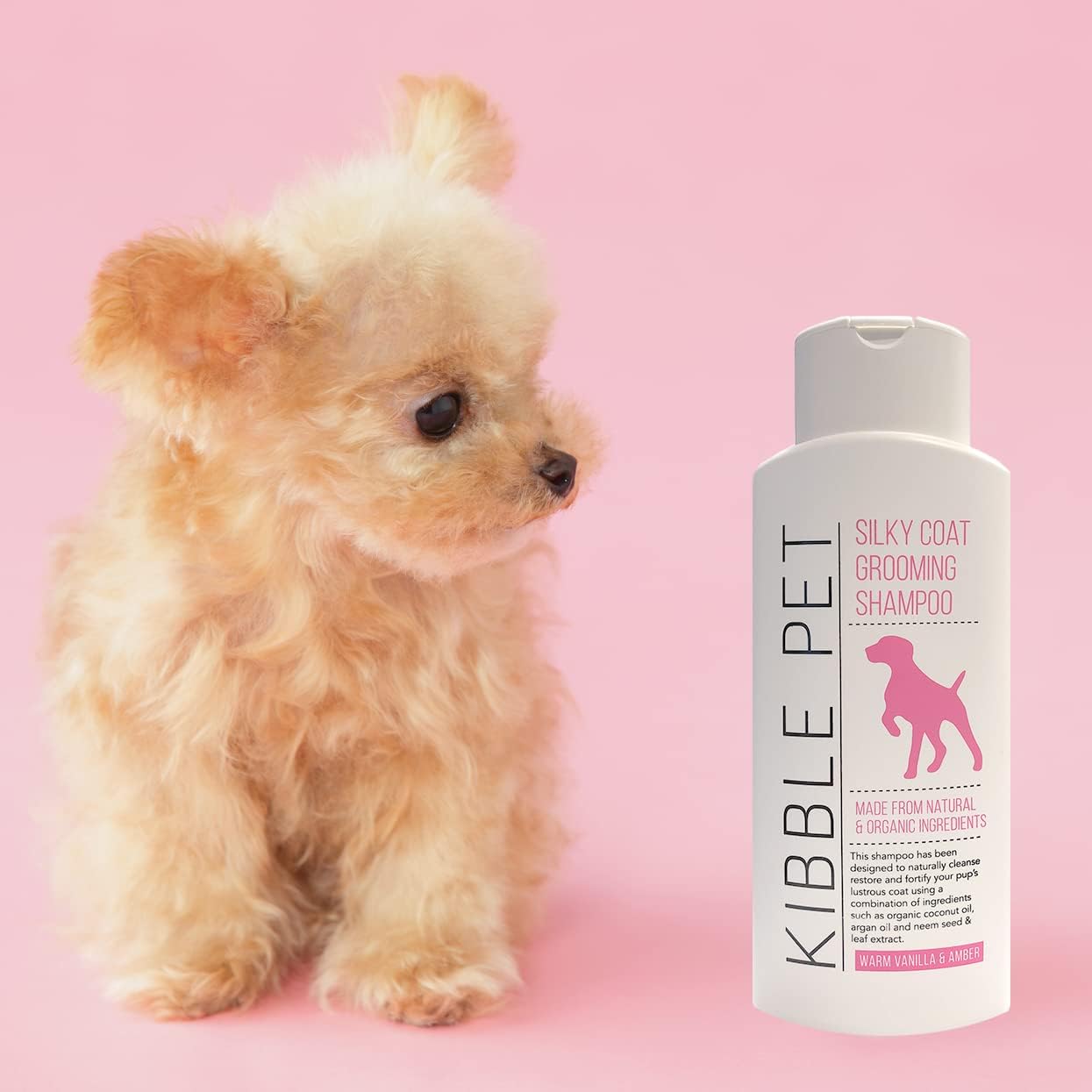 Kibble Pet Dog Shampoo Professional Grooming Wash, Dog Coat Moisturizer, Deodorizing Coat for Long Lasting Odor Control, Made in The USA (Warm Vanilla Amber, 13.5 oz)
