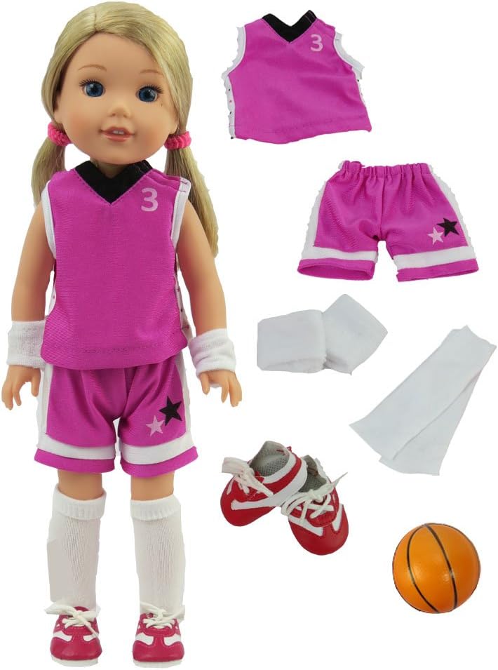 Purple Basketball Uniform for 14-Inch Dolls | Premium Quality & Trendy Design