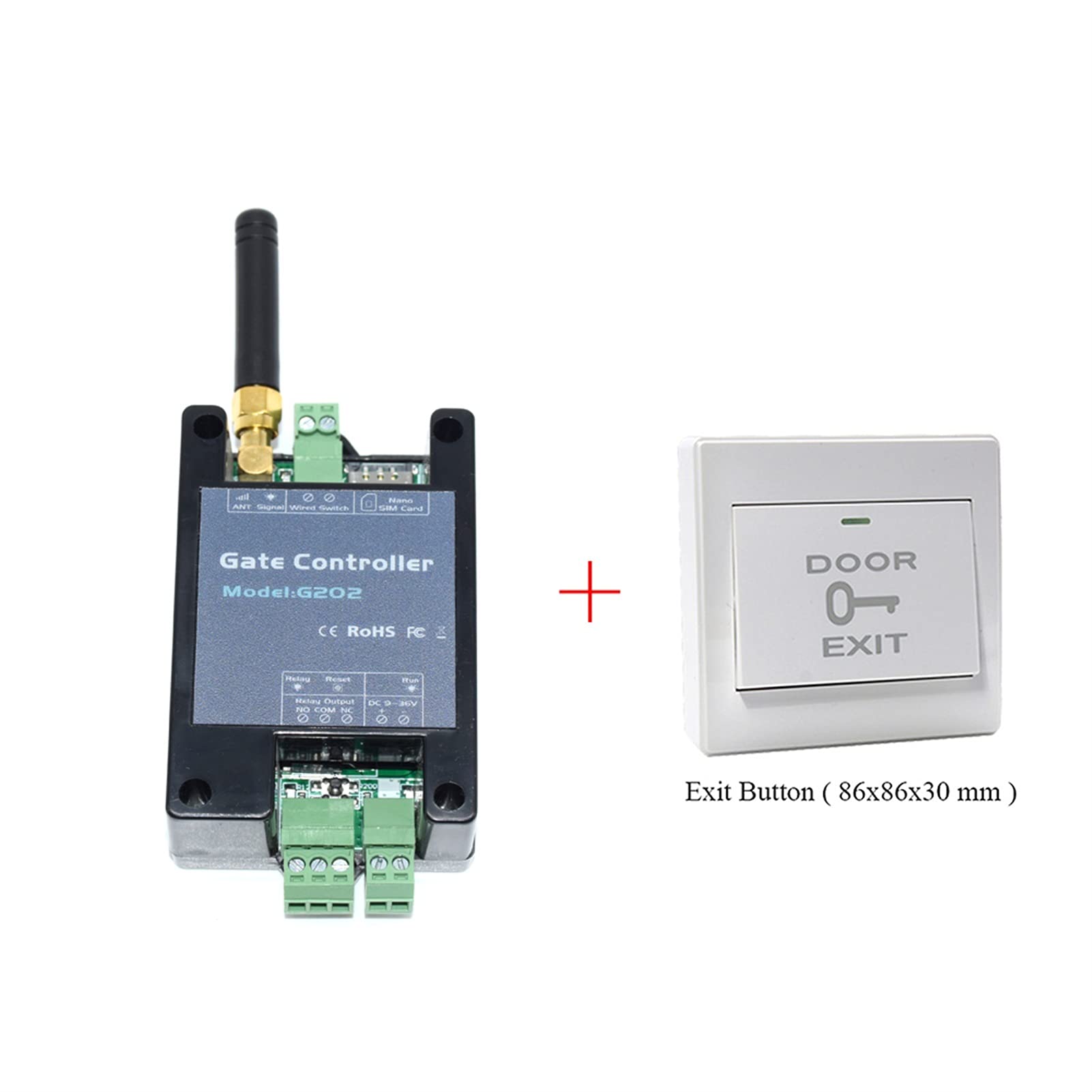 Automatyczne Samozamykacze, GSM. Pilot zdalnego sterowania G202 Przełącznik przekaźnikowy do przesuwnego otwierania bramki garażowej (Wymień RTU5024)(2G With Adapter)