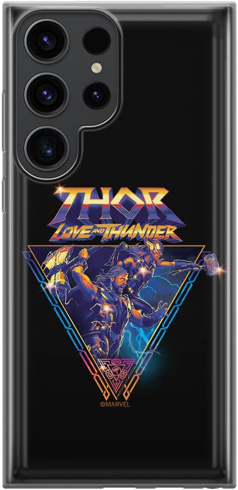 ERT GROUP Mobile Phone case for Samsung S23 Ultra Original and Officially Licensed Marvel Pattern Thor 002 optimally adapted to The Shape of The Mobile Phone, case Made of TPU