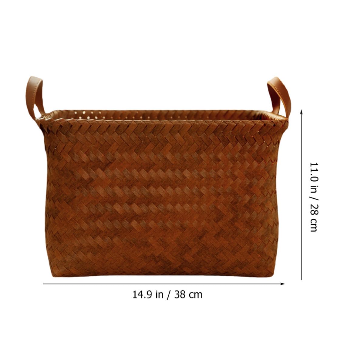 KOMBIUDA Aufbewahrungskorb 38x28x24cm mit Tragegriff aus Pp im Landhausstil Faltbarer Wäschekorb Praktische Aufbewahrungslösung für Kinderzimmer und Waschküche