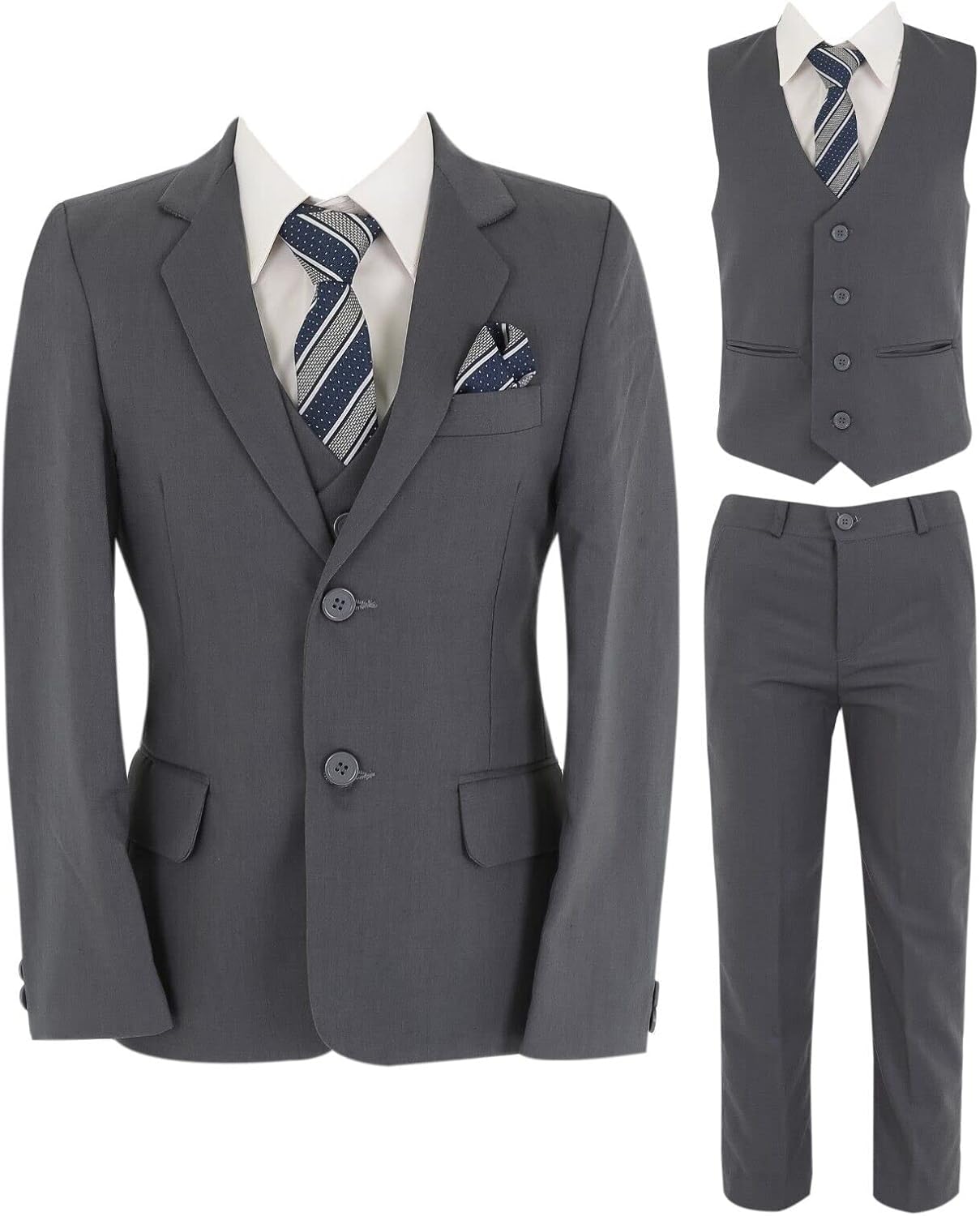 Boys Formal Wedding Suit 6 Piece Complete Pageboy Outfit Set