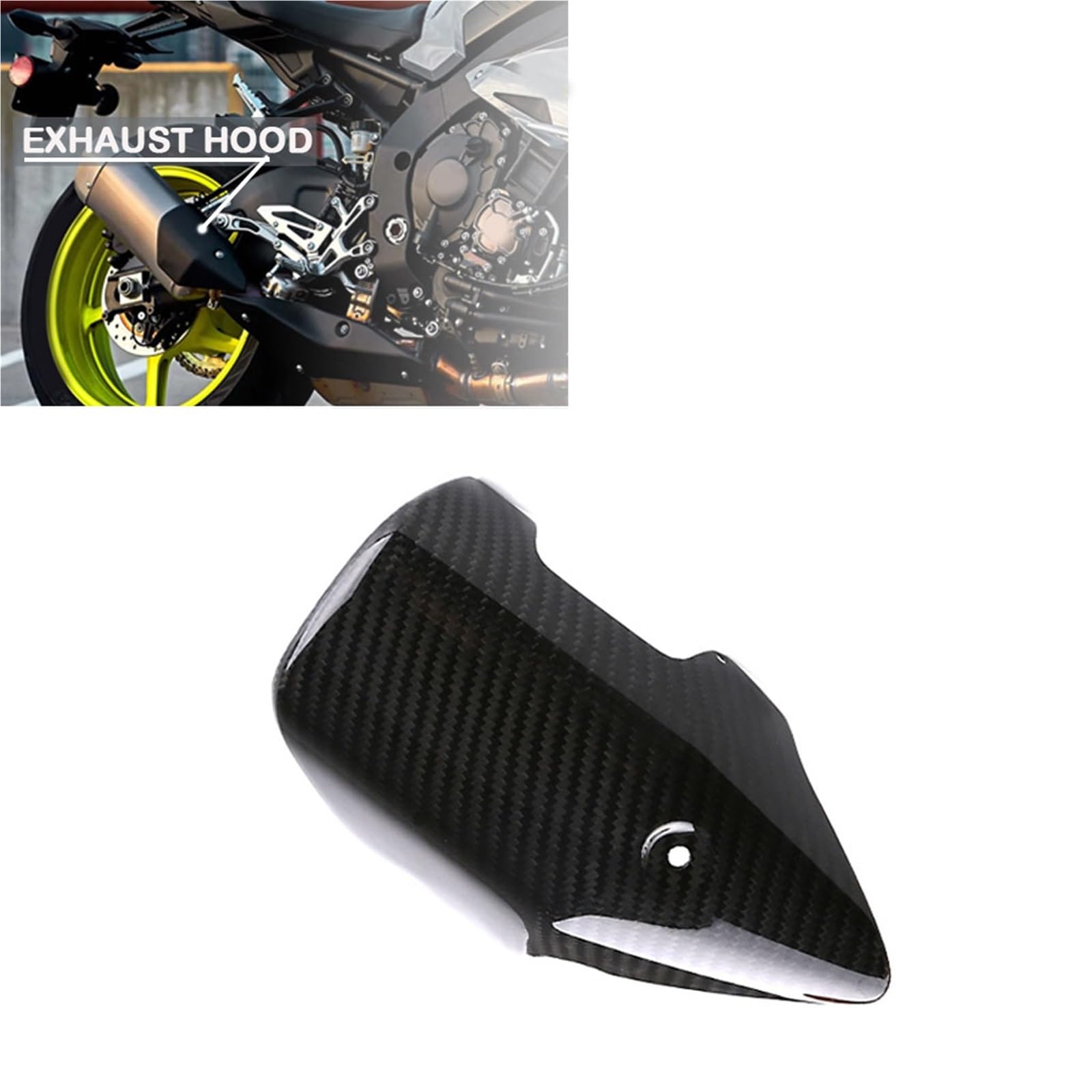 Moto Cappa Di Scarico Copertura Protezione Termica Carena Kit Accessori A Secco In Fibra Carbonio Per YAMAHA MT10 FZ10 2016 2017 2018 2019 2020 2021