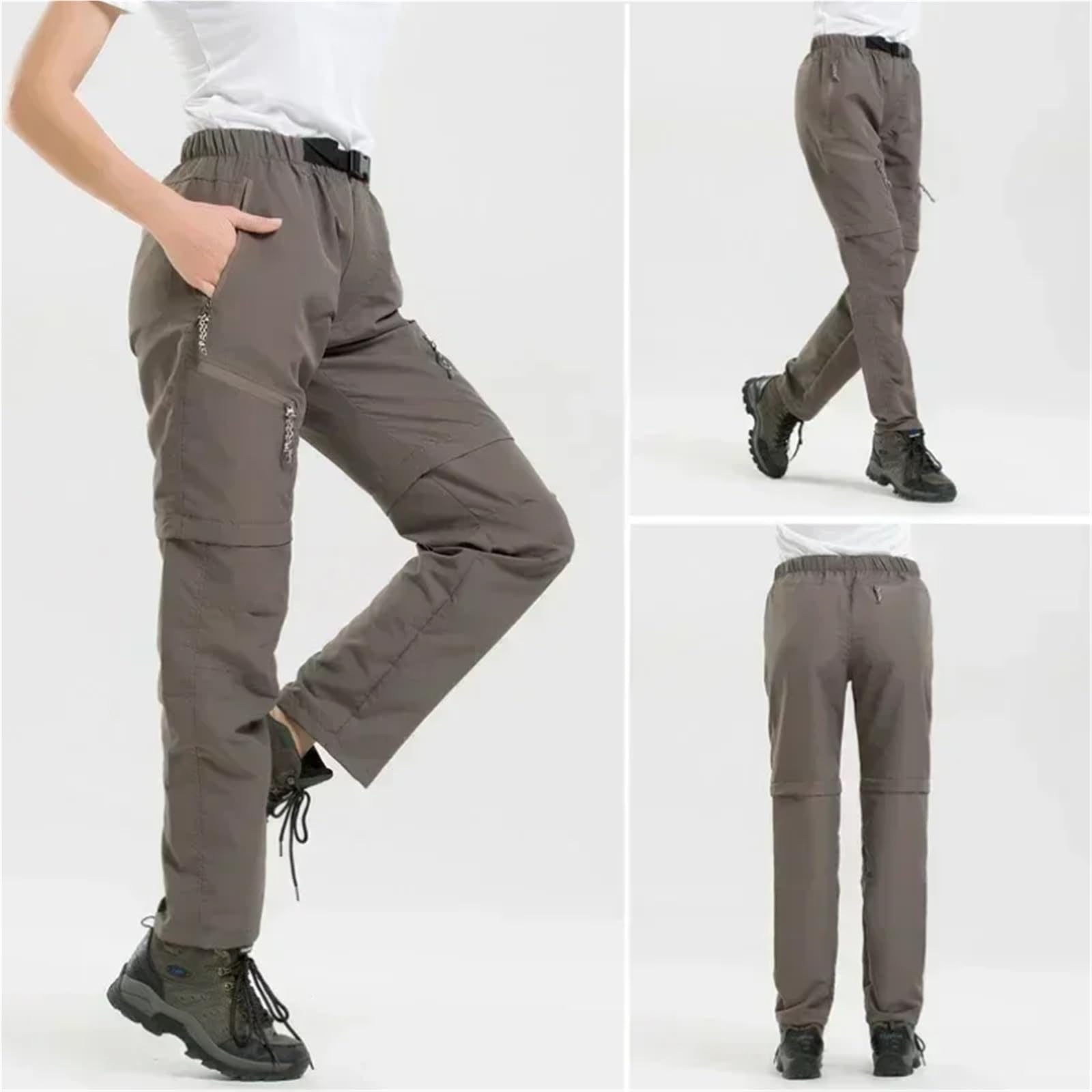 Pantalones Cargo de Secado rápido for Hombre y Mujer, Impermeables, for Escalada, Trekking, Campamento, Trabajo, elásticos Desmontables para Senderismo, Pesca, Esquí Y Acampada
