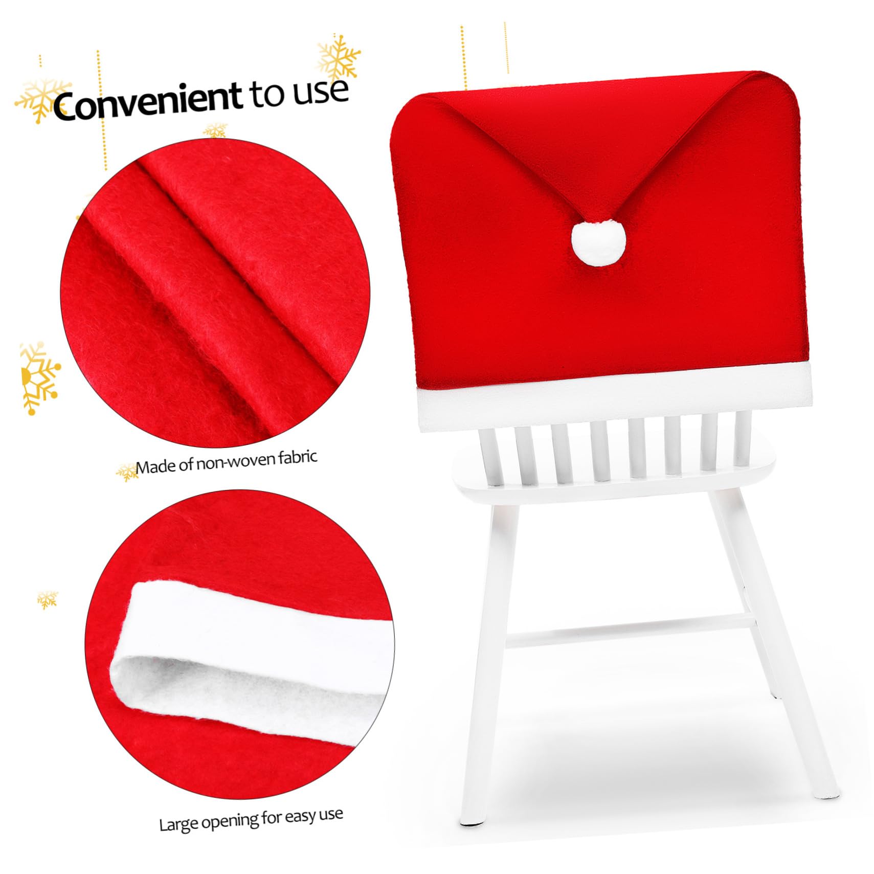 10piezas Fundas De Sillas Navideñas De Fundas De Navidad para y Cómodas para Celebraciones para Decoraciones De Interiores y