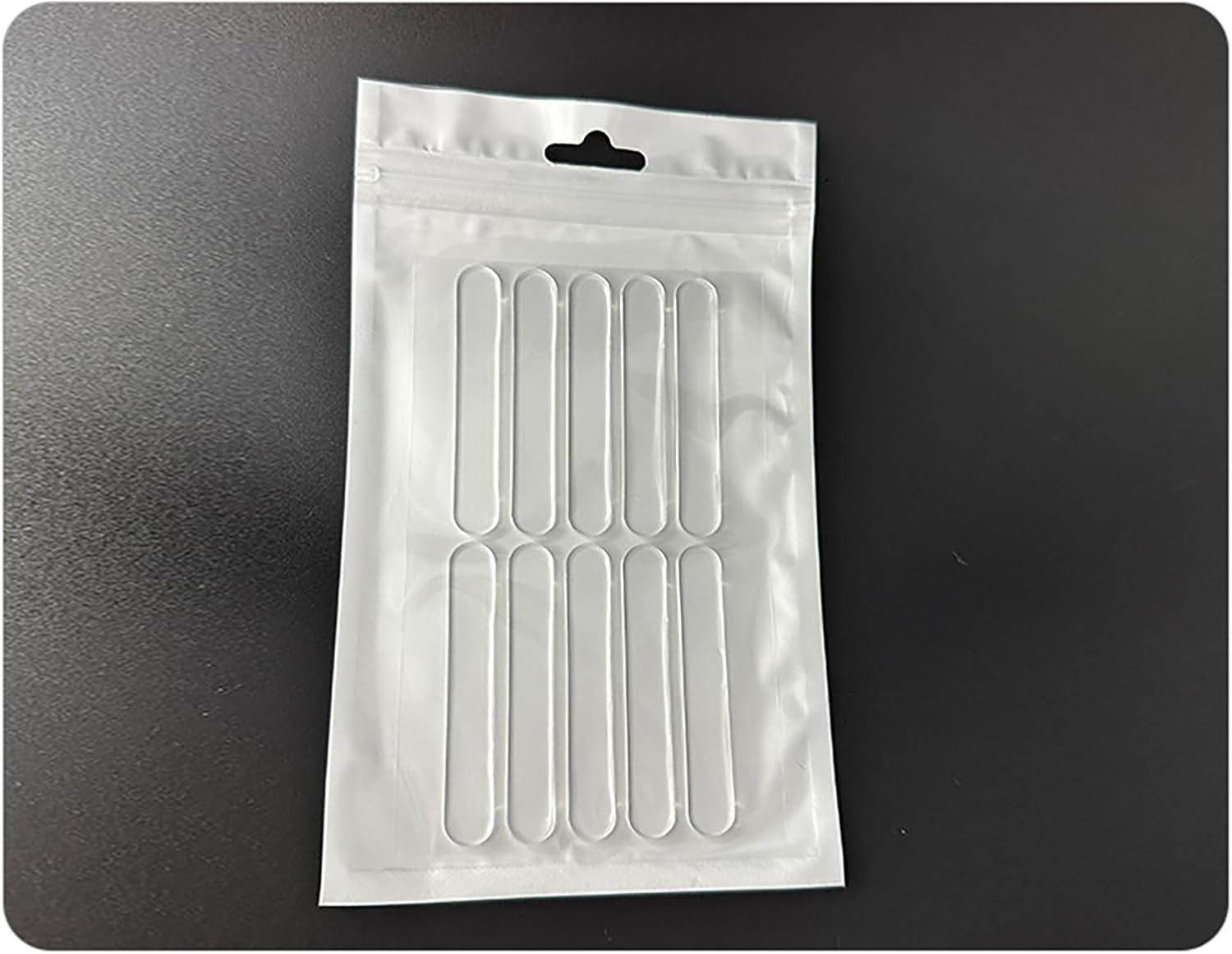 10Pcs Clear Rubber Bumper Stripes Cabinet Bumpers Clear Self-Adhesive Cabinet Door Bumper Buffer Pads for Sound Dampening Protect Furniture (2.48inch x 0.39inch x 0.078inch), Iucency