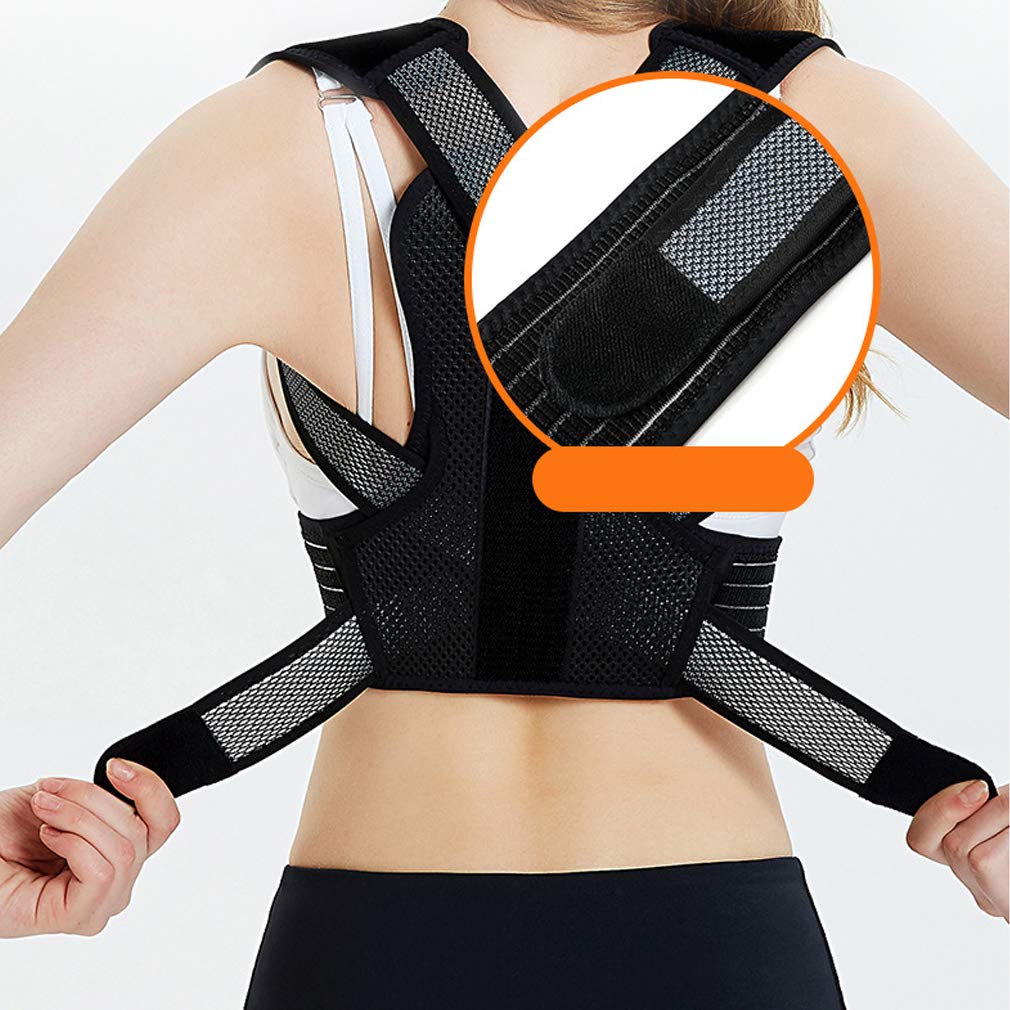 Bene Fascia Posturale Spalle per Uomo E Donna Regolabile Supporto,Tutore Schiena Traspirante Confortevole Postura Dolore Sostegno Unisex, XL