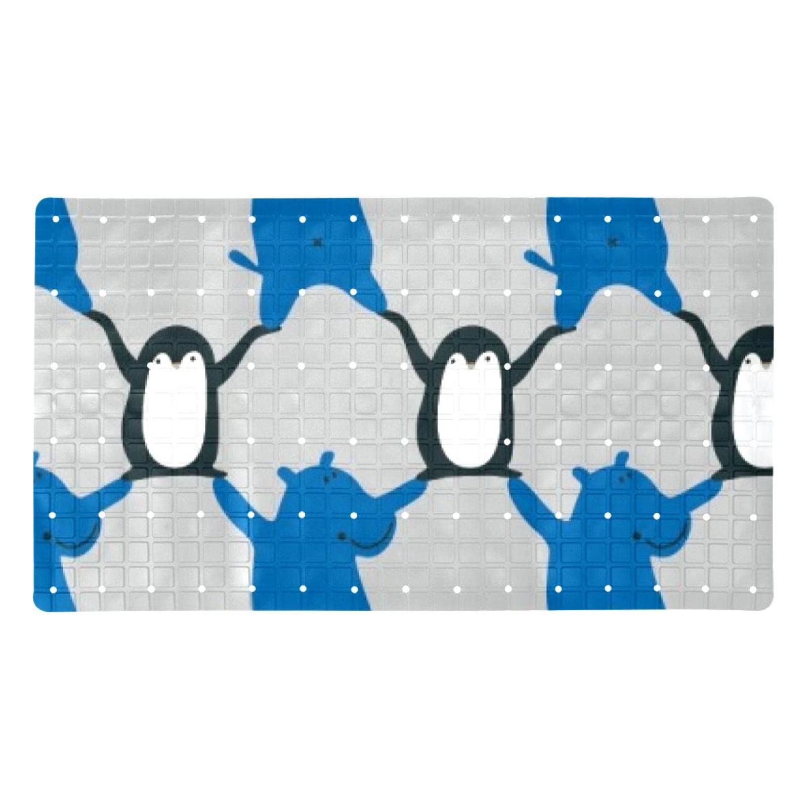 Tapis de bain pour baignoire ludique avec hippopotame pour douche des enfants