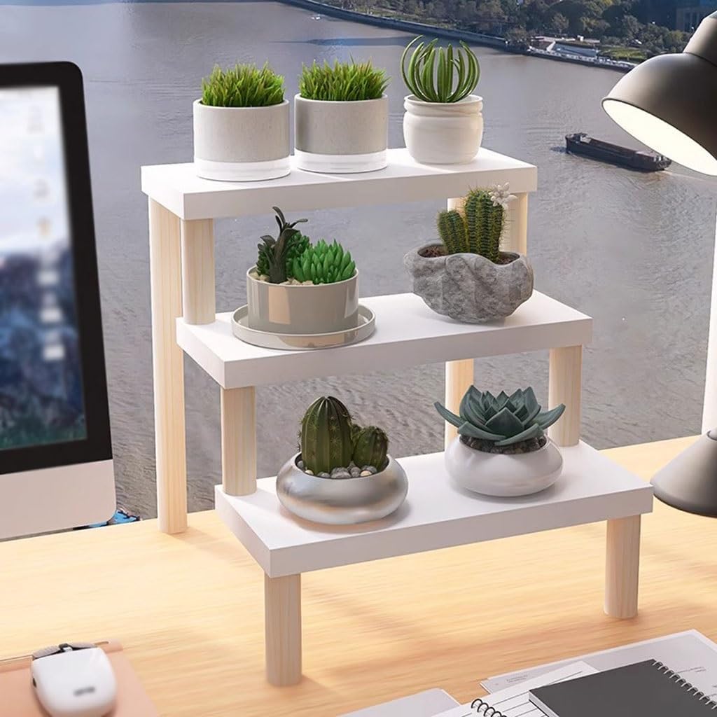 Tiered Plant Stand Indoor Small Stepped Plant Display Rack Solid Wood Succulent Bay Window Step Potted Plant Display Rack Outdoor Plant Stands For Patio