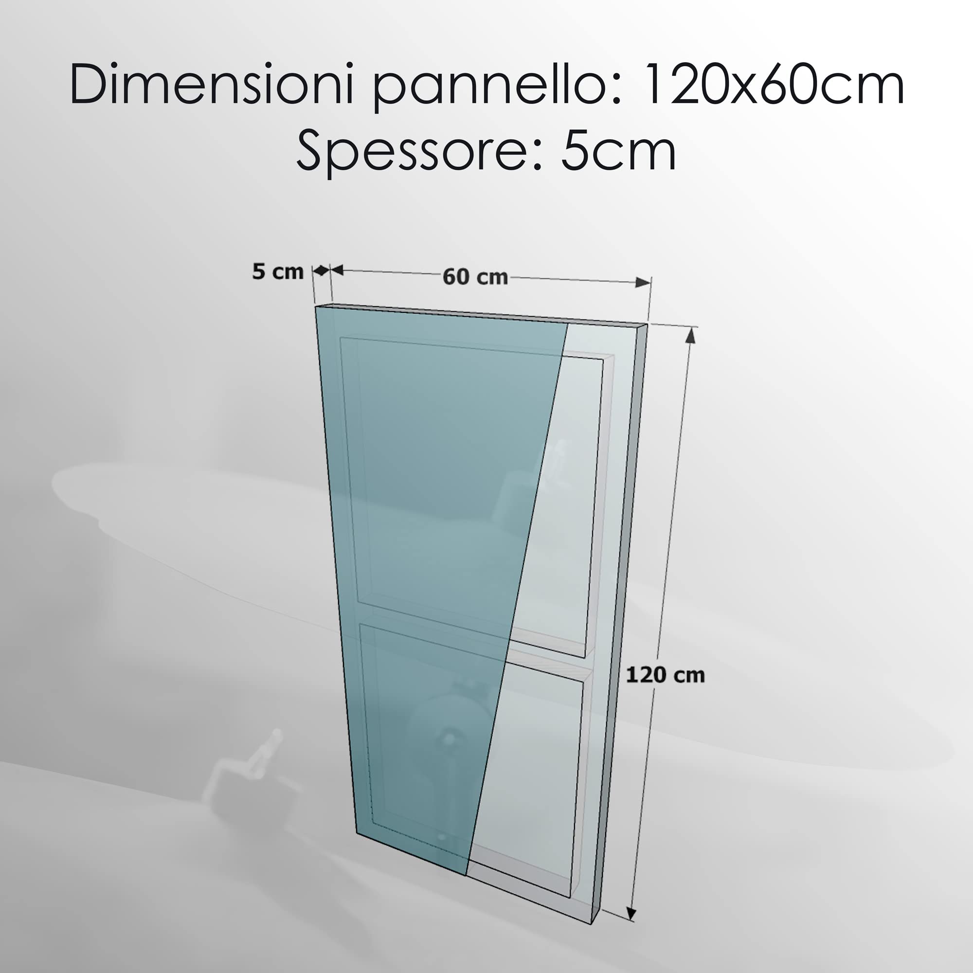 Keyhelm - Pannello Fonoassorbente Flat Panel Poster tessuto Torciopelo | Pannello Fonoassorbente di Design, Adatto a Diversi Ambienti (120x60cm, Antracite))