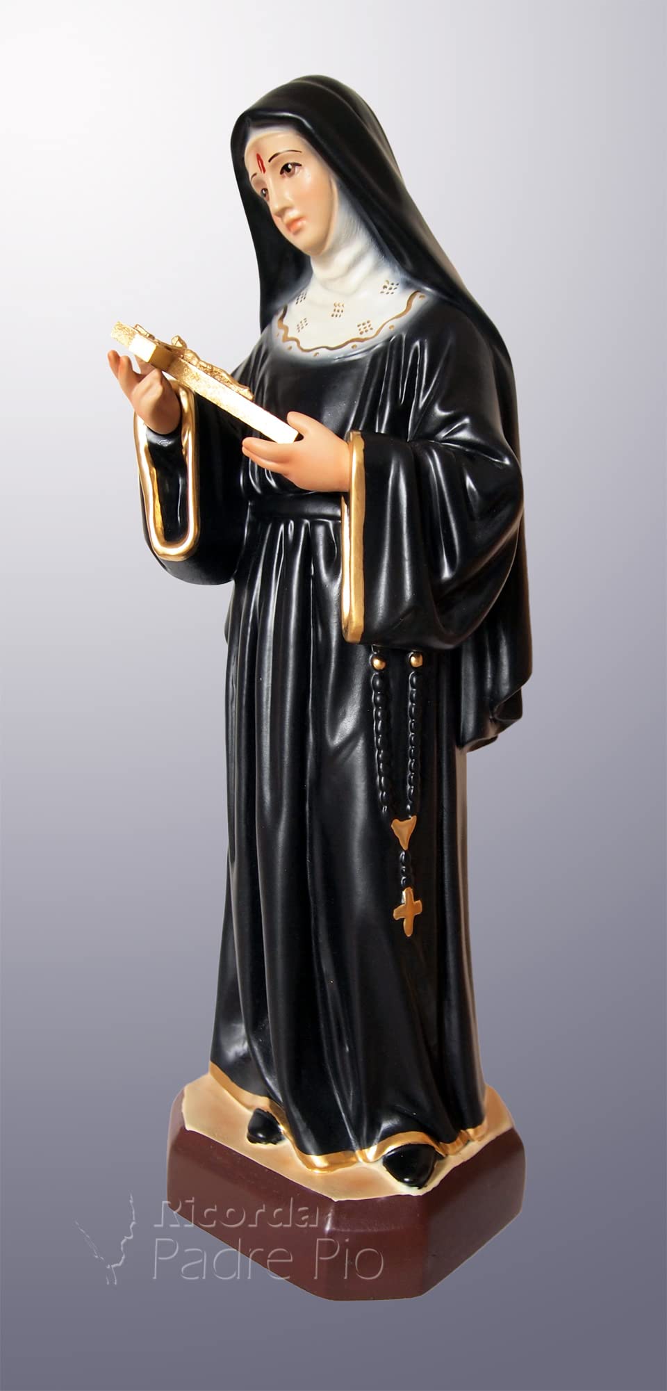 ricordapadrepio.it Statua Santa Rita cm 30, made in Italy, dipinta a mano