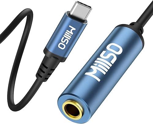 MillSO Adaptador de auriculares USB tipo C a 14 TRS 0.250 in hembra a USB C adaptador de audio auxiliar adaptador estéreo para amplificadores,