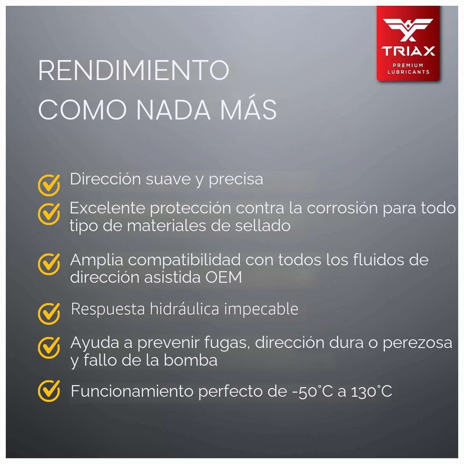 TRIAX Powerfluid 450 fluído completamente sintético para sistemas hidraúlicos y dirección asistida, suspensión hidro-neumática, cierre centralizado, Grado OEM, CHF 11S, 202 y CHF 7.1 Color: VERDE