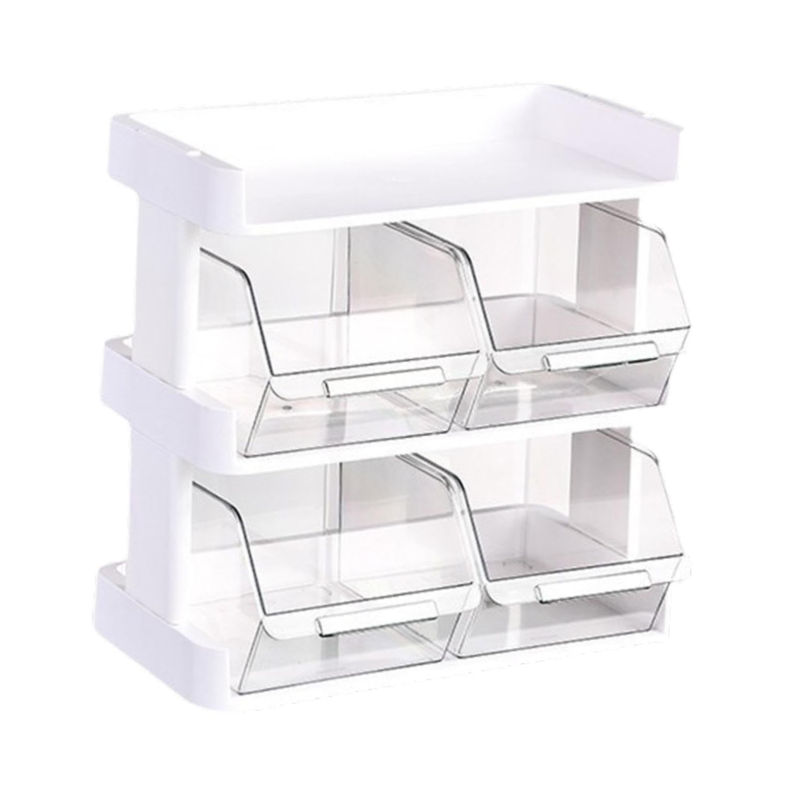 Puxzyax Tea Storage Box Organizer Storing Sweeteners Condiments And Teas While Keeping Everything Accessible Sugar Coffee Sweeteners Sugar Packets Divided, 3 Tier