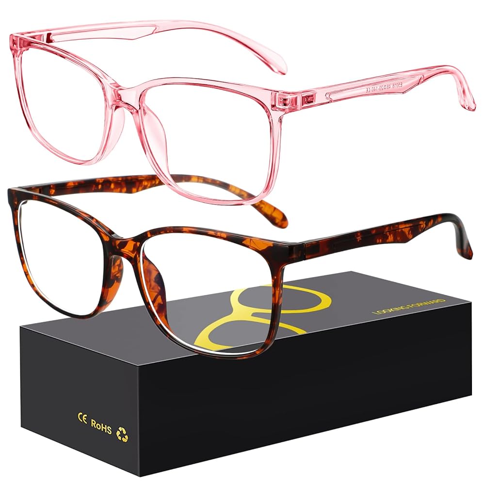 hunsquer Blue Light Glasses for Women Blue Light Blocking Glasses Men Computer Gaming Blue Screen Glasses Mens Blue Light Blocker Glasses