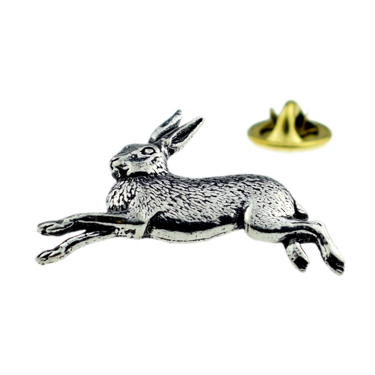 A2 Hare (rabbit) Pewter Lapel Pin Badge