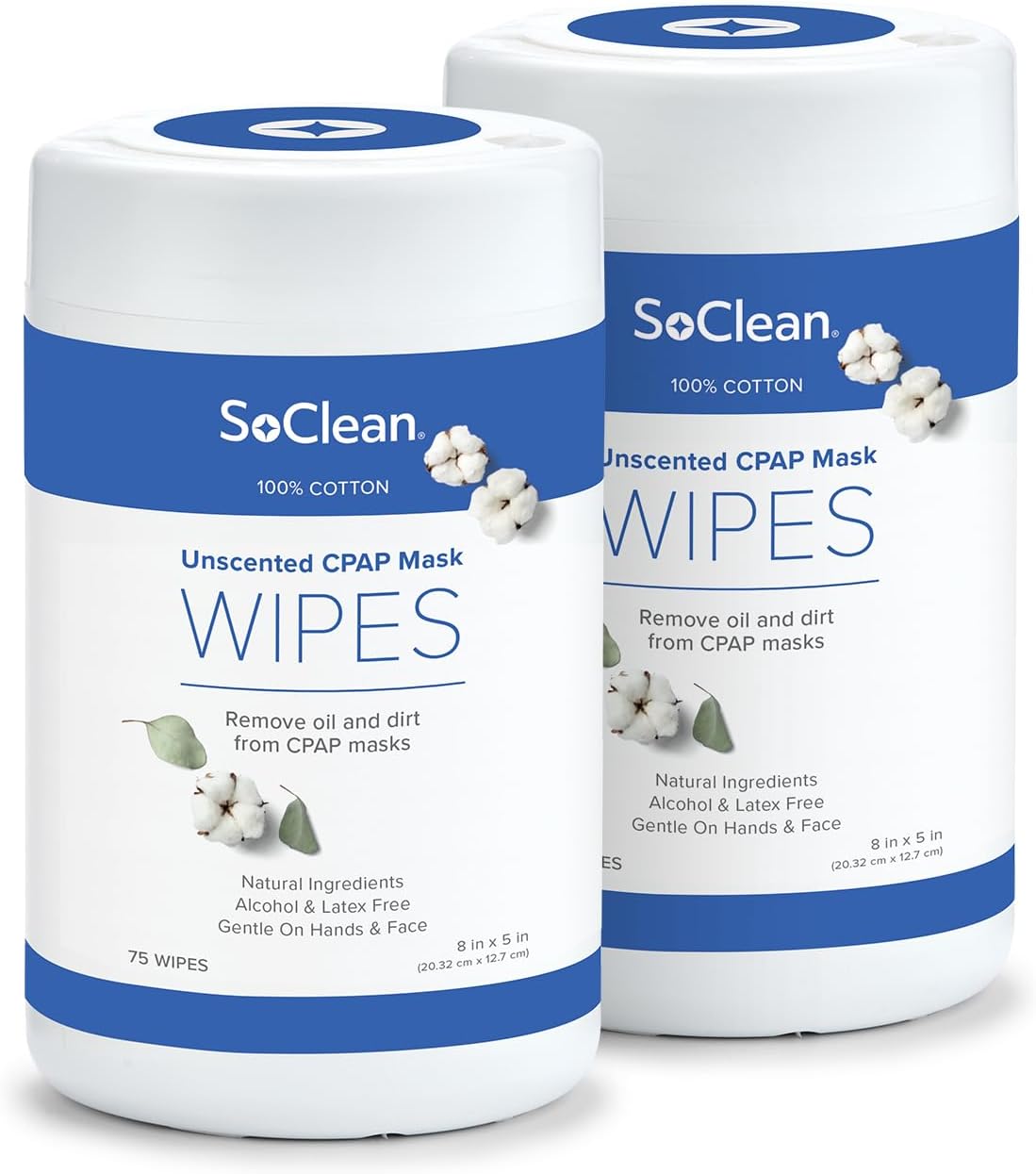 SoCleanUnscented CPAP Mask Wipes 2-Pack