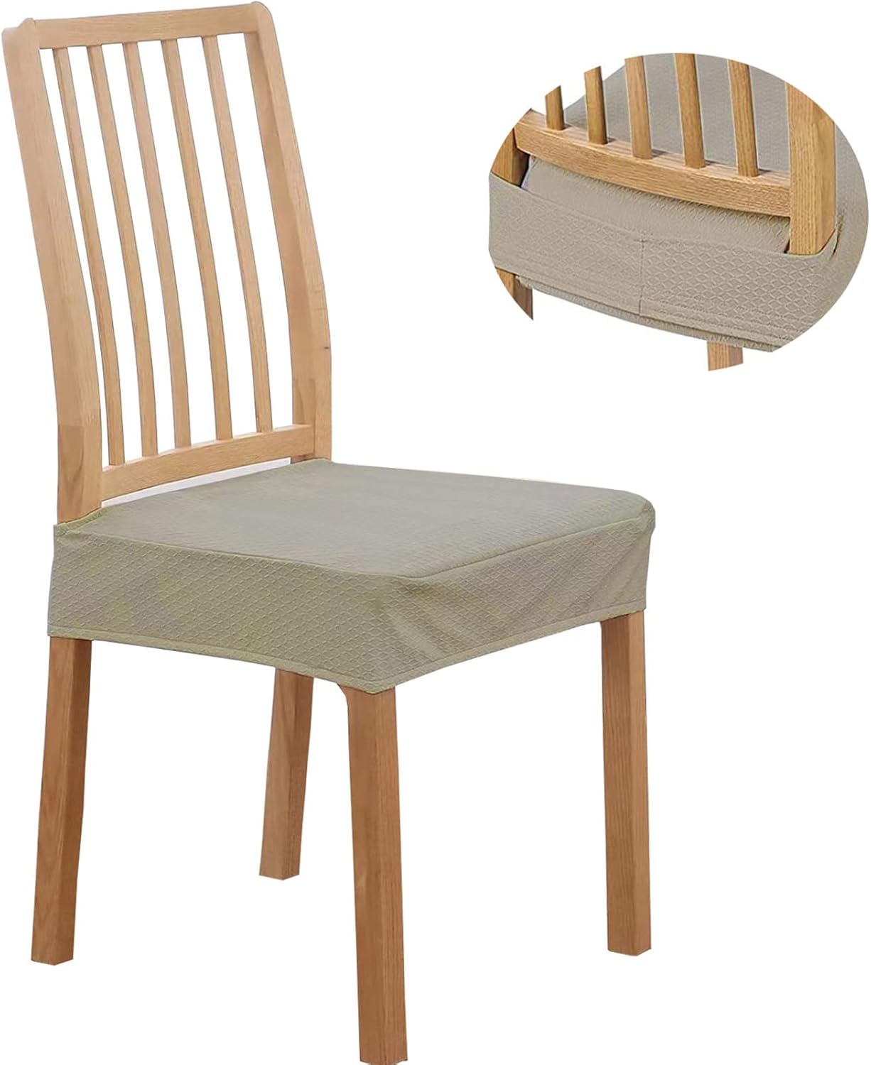 ANBID Seat Covers for Dining Chairs, 4 Pcs Stretch Jacquard