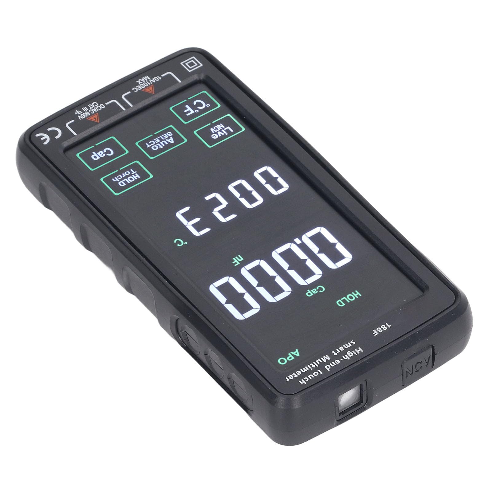 Hyuduo Multimetro Intelligente Multimetro Digitale con Schermo a Colori LCD AC750V DC1000V Tester Elettrico Ad Alta Precisione per la Risoluzione dei Problemi Automobilistici Industriali e Domestici