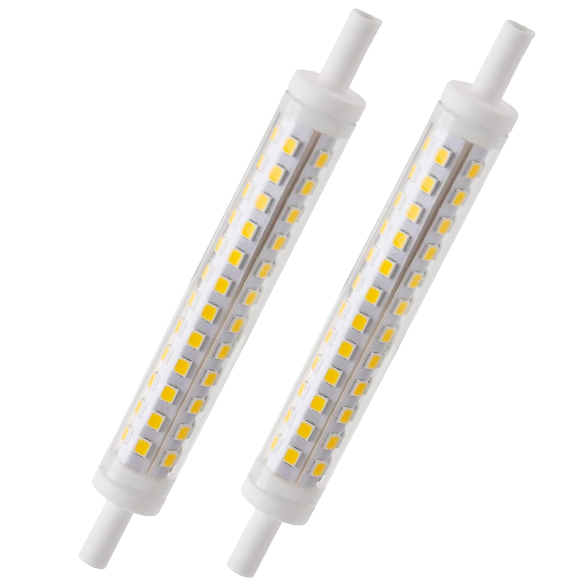 Maltvie 2 Pack R7S LED Bulb 118mm Dimmable 9W - 3000K Warm White J118 Linear Halogen Replacement - Light for Floor Uplighters, Wall Lights & Security Floodlights