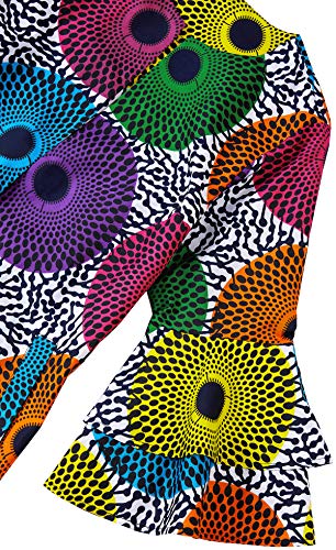 Image of SHENBOLEN Women African Print Jacket Dashiki Traditional Top Dress