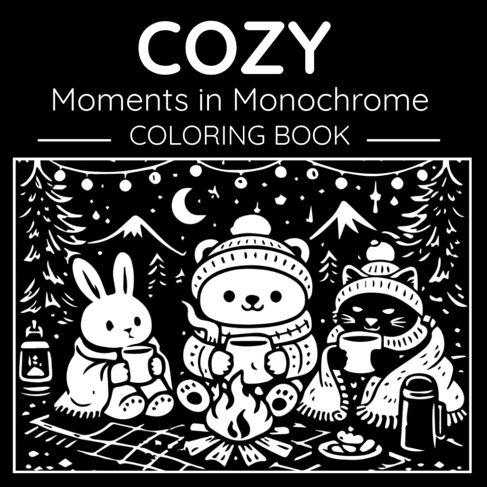 Cozy Moments in Monochrome – Coloring Book: Warm and Peaceful Scenes to Color and Unwind (Areen Art Series)