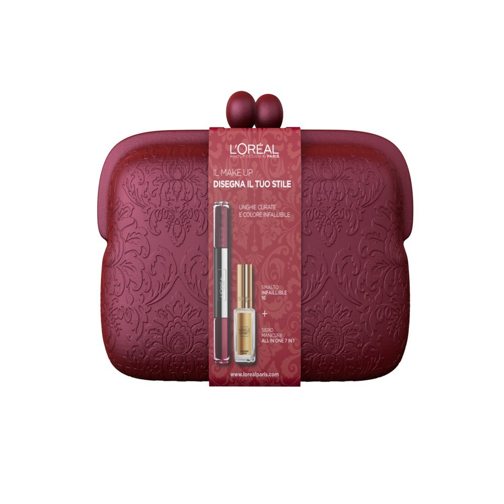 L'Oréal Paris Pochette Vao Gel Infallible 16 e Colore Riche Le Vernis, Miracle Serum, 7in1