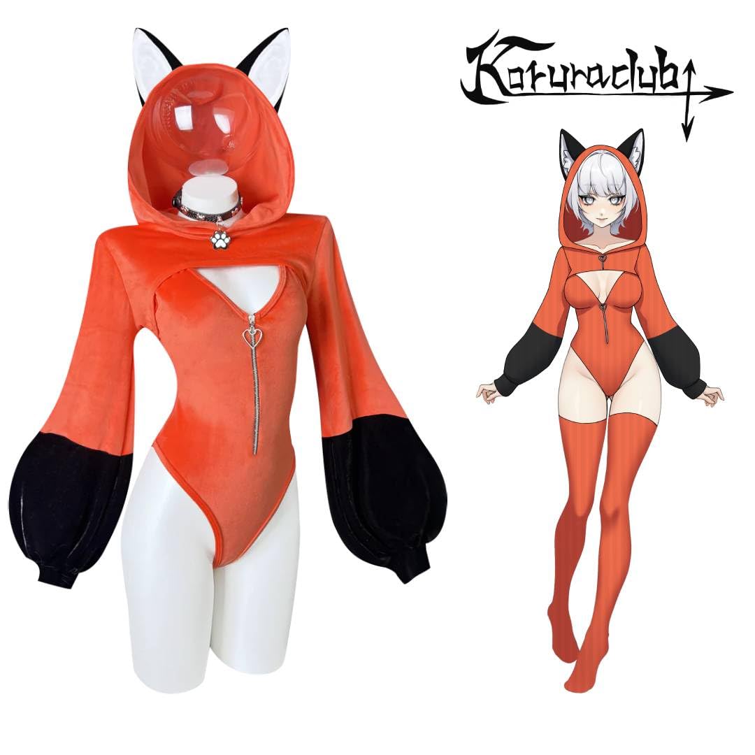 KORURACLUB kawaii cosplay anime lingerie sexy cosplay volpe costumi sexy per le donne volpe body