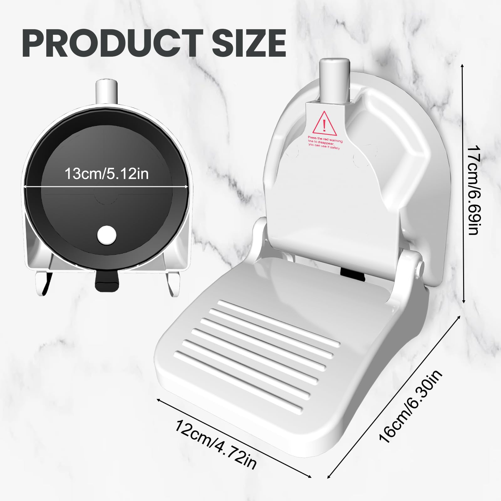 Repose Pieds de Douche à Ventouse, Support de Repose-Pieds de Salle de Bain sans Perçage Repose-Douche, Repose-Pédicure Antidérapant Puissante Aide Au Rasage et au Bain