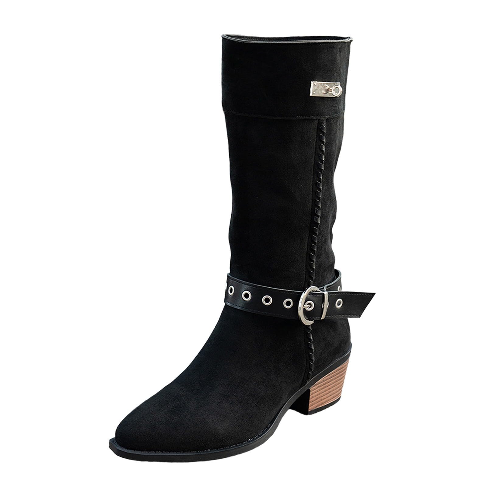 Bottes en daim doublées de polaire au design rétro chic exclusif - 8