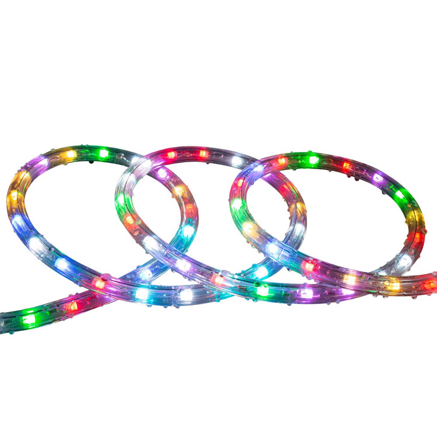 LEDKIA Manguera LED Redonda 220V AC 36 LED/m RGB IP65 Corte 100 cm a Medida | Ideal para Navidad