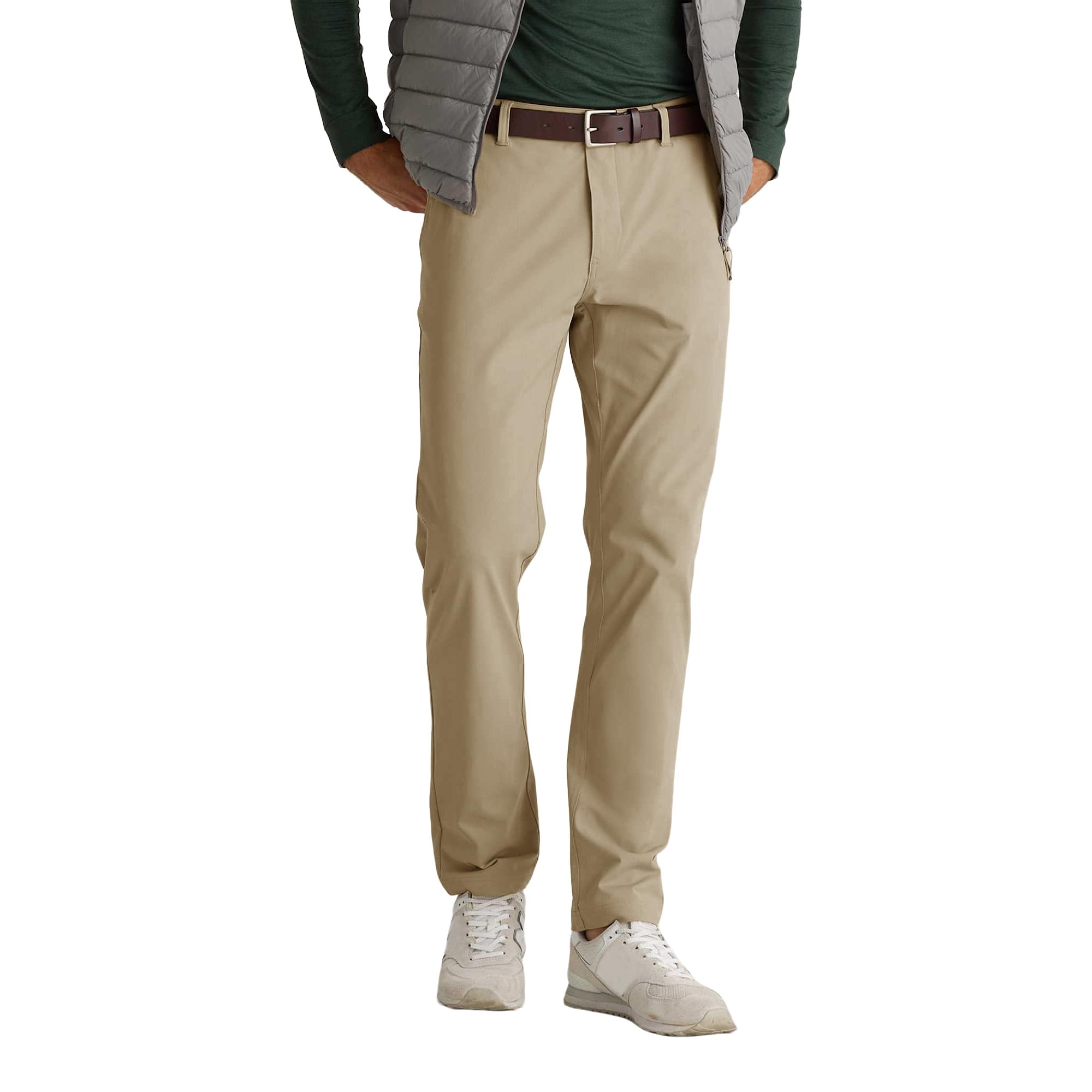 YUCENFU Mens Slim Fit 4-Way Stretch Pant Flat Front Flex Comfy Mens Business Casual Pants