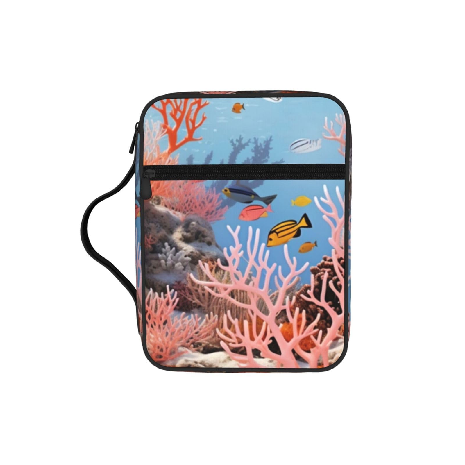 Coral Reef Bible Cover Case Waterproof Bible Bag With Handle Organizer Storage Book Cover For Bible Study