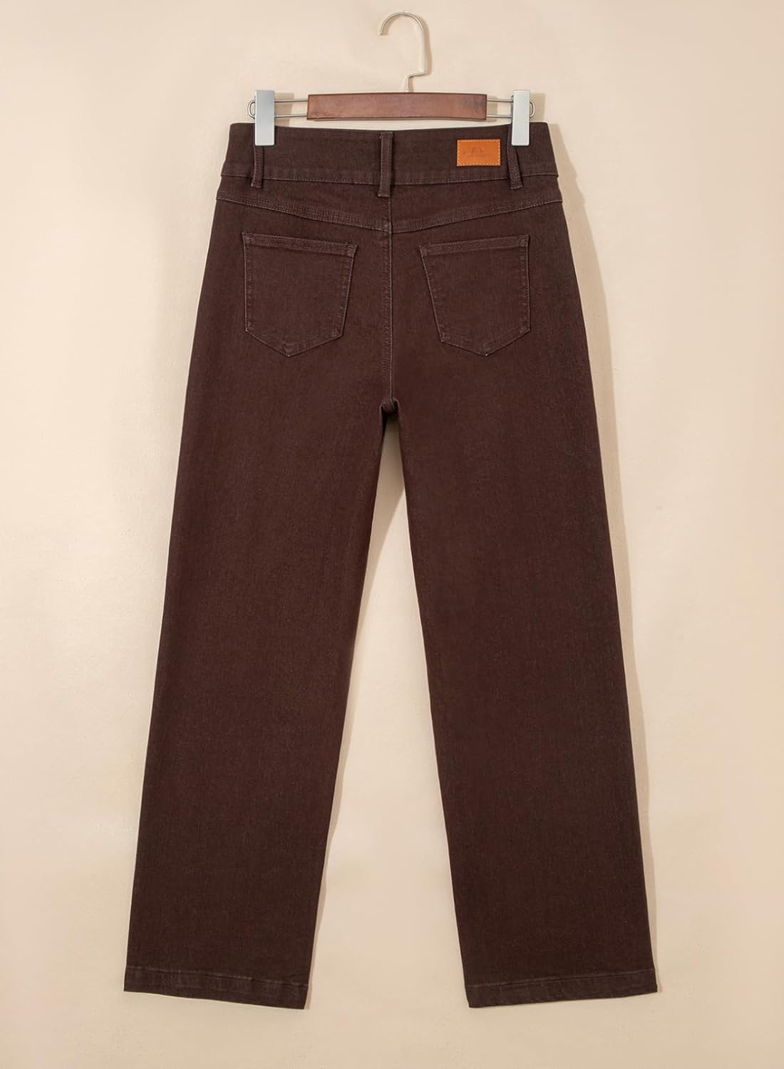 Sidefeel Women's Jeans High Waisted Straight Leg Stretchy Jeans Trendy Loose Wide Leg Zimbaplatinum Denim Pants with Pockets