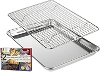 Vista 13 de KITCHENATICS Juego de 2 bandejas para hornear de tamaño rollo de gelatina, hojas de aluminio de alta calidad para asar y hornear, sartenes
