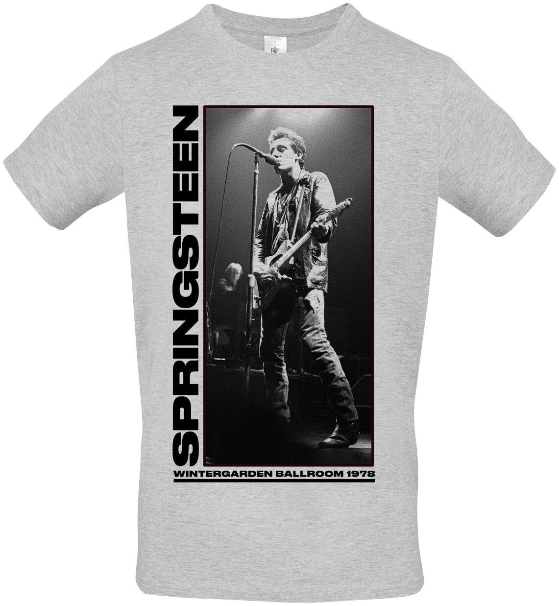 Bruce Springsteen T Shirt Wintergarden Photo Logo Official Mens Grey M