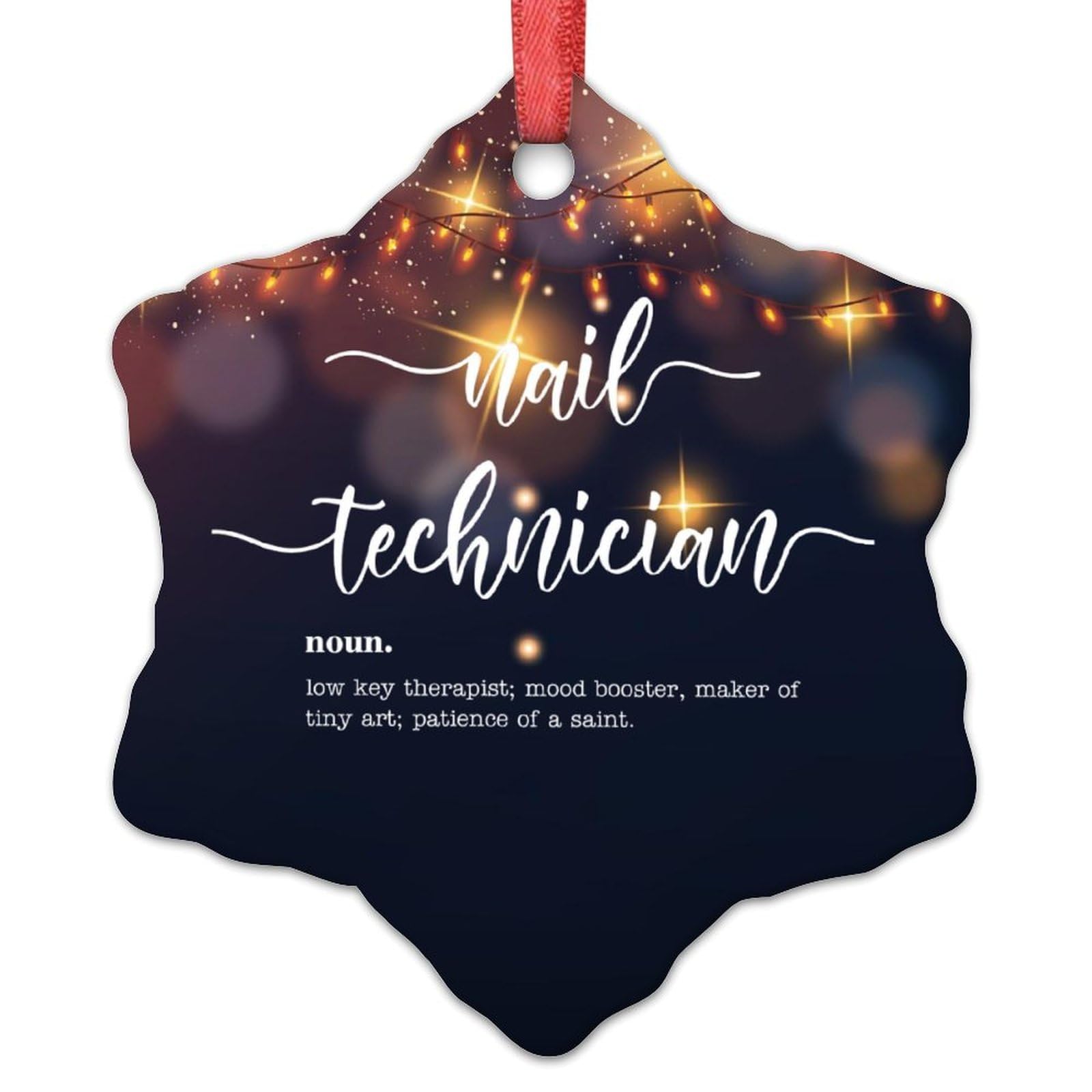 Lmmixee Nail Tech Nician Christmas Ornaments 2024 Nician Definition Ornament For Christmas Tree Decor Nail Word Definition Hanging Ornaments Keepsake Nician Gifts